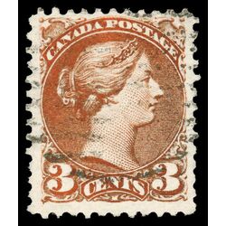canada stamp 37b queen victoria 3 1870 U VF 015