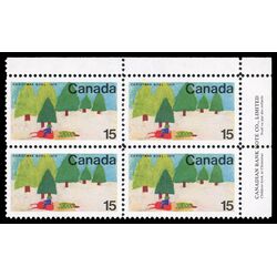 canada stamp 530 snowmobile and trees 15 1970 PB UR