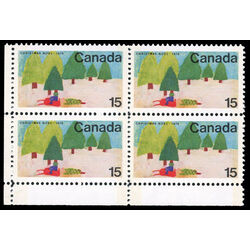 canada stamp 530p snowmobile and trees 15 1970 PB LL
