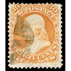 us stamp postage issues 71 franklin 30 1861 U 004