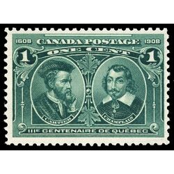 canada stamp 97i cartier champlain 1 1908