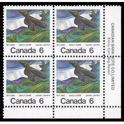 canada stamp 532 big raven by emily carr 6 1971 PB LR