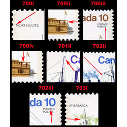 canada stamps inland vessels 700 3 lot of 8 different varieties