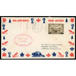 canada stamp c air mail c3 c1 surcharged two winged figures against globe 6 1932 FDC 046