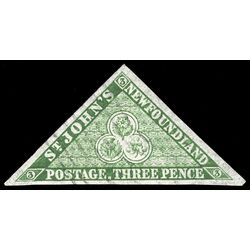 newfoundland stamp 11a pence second issue 3d 1860 U XF 029