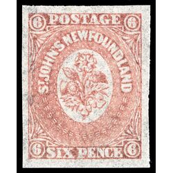 newfoundland stamp 20ii pence third issue 6d 1861 M VFNH 002