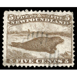 newfoundland stamp 25 harp seal 5 1866 U F 018