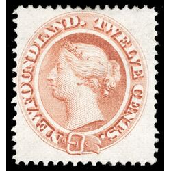 newfoundland stamp 28 queen victoria 12 1870 M F VF 025