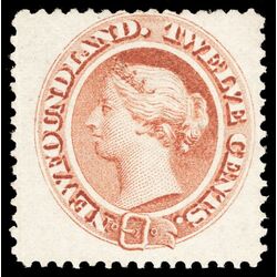 newfoundland stamp 28 queen victoria 12 1870 M F VF 026
