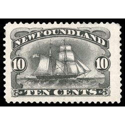 newfoundland stamp 59 schooner 10 1887 M VFNG 023