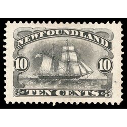 newfoundland stamp 59 schooner 10 1887 M XFNG 022