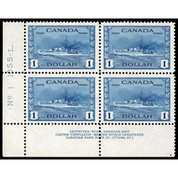 canada stamp 262 tribal class destroyer royal canadian navy 1 1942 PB LL %231 044