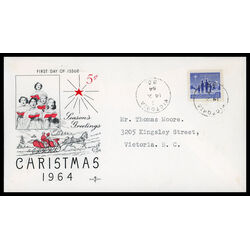 canada stamp 435 star of bethlehem 5 1964 FDC PC 009