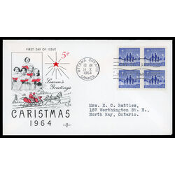 canada stamp 435 star of bethlehem 5 1964 FDC BLOCK 013