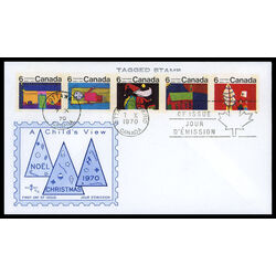 canada stamp 528ap christmas 1970 FDC PC 002