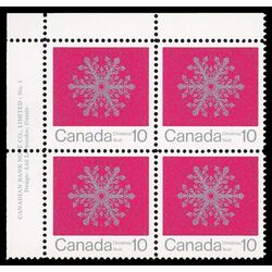 canada stamp 556i snowflake 10 1971 PB UL
