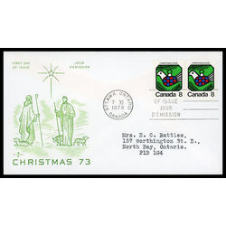 canada stamp 626 dove 8 1973 FDC PC 008