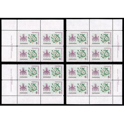 canada stamp 423i british columbia dogwood 5 1965 PB SET