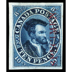 canada stamp 7pi jacques cartier 10d 1855 M VF 003