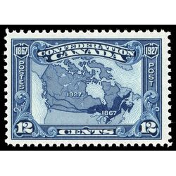 canada stamp 145 map of canada 1867 1927 12 1927 M F VFNH 027