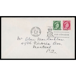 canada stamp 338 queen elizabeth ii 2 1954 FDC 014