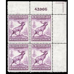newfoundland stamp 257 caribou 5 1941 PB UR 43966
