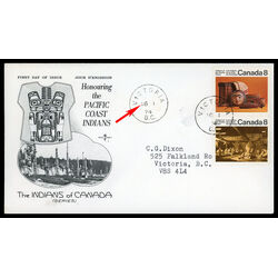 canada stamp 571a pacific coast indians 1974 FDC PC 008