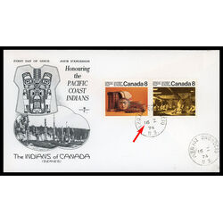 canada stamp 571a pacific coast indians 1974 FDC PC 007