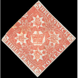 new brunswick stamp 1 pence issue 3d 1851 M VG 009