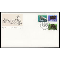 canada stamp 1171 4 8 fdc mammal definitives medium values 1989 FDC COMBO
