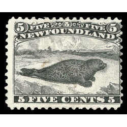 newfoundland stamp 26 harp seal 5 1866 M FOG 011
