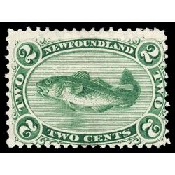 newfoundland stamp 24 codfish 2 1871 M FOG 030