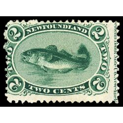 newfoundland stamp 24a codfish 2 1866 M VGOG 016