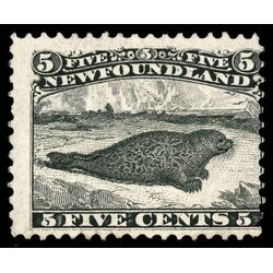 newfoundland stamp 26 harp seal 5 1866 M VG FOG 021
