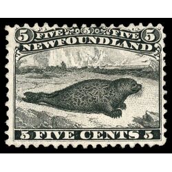 newfoundland stamp 26 harp seal 5 1866 M F VF 022