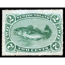 newfoundland stamp 024p codfish 2 1871 M VF 006