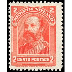 newfoundland stamp 82ii king edward vii 2 1898 M FNH 003
