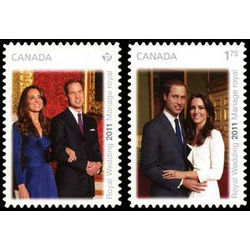 canada stamp 2466 2467 catherine middleton and prince william 2011