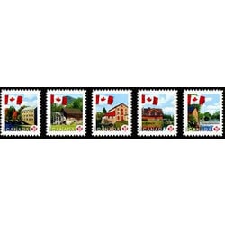 canada stamp 2351 2355 permanent flag over mills 2010