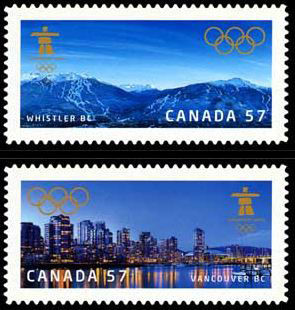 Vancouver 2010 Olympic Winter Games emblem - Canada Postage Stamp