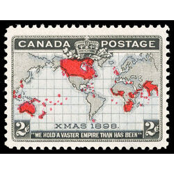 canada stamp 85 imperial penny postage christmas 2 1898 M XF 058