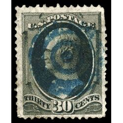 us stamp postage issues 154 hamilton 30 1870 U VG 007