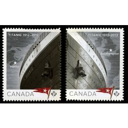 canada stamp 2536 2537 titanic 2012
