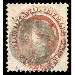 newfoundland stamp 28a queen victoria 12 1865 U VF 017