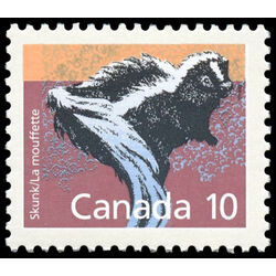 canada stamp 1160a skunk perf 13 1 x 12 7 10 1991
