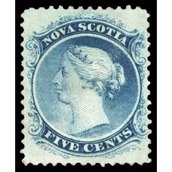 nova scotia stamp 10 queen victoria 5 1860 M VFNG 010