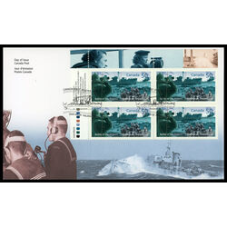 canada stamp 2107 corvette in submarine scope 50 2005 FDC UL