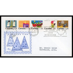 canada stamp 523a christmas 1970 FDC PC 011
