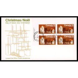 canada stamp 609 christmas candles 15 1972 FDC UL