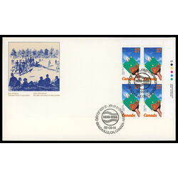 canada stamp 1221 ball glove and diamond 37 1988 FDC UR